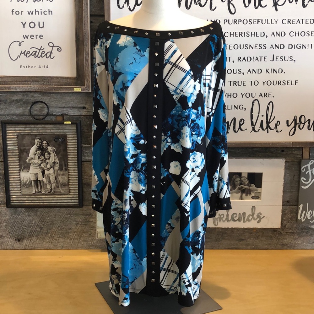 XL Black/Blue Dress